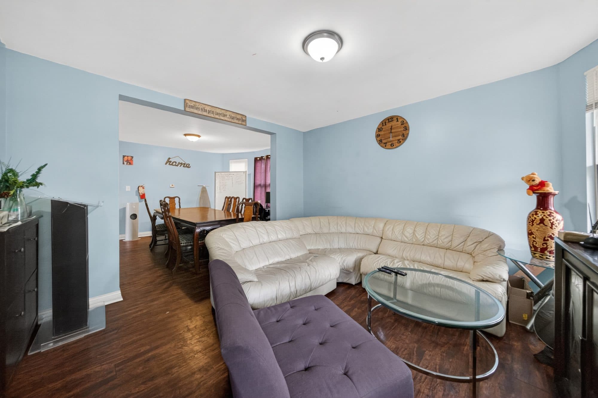 Living room real estate photo from a residential property shoot